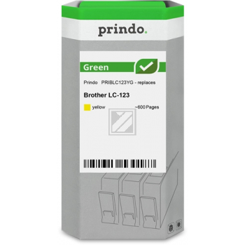 Prindo Tintenpatrone (Green) gelb (PRIBLC123YG) ersetzt LC-123Y