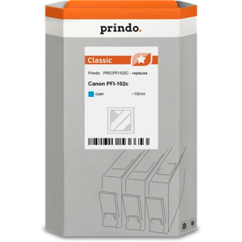 Prindo Tintenpatrone (Classic) cyan (PRICPFI102C) ersetzt PFI-102C