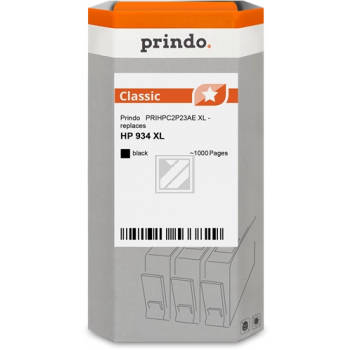 Prindo Tintenpatrone (Classic) schwarz HC (PRIHPC2P23AE) ersetzt 934XL