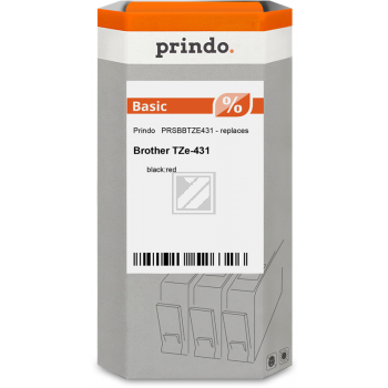 Prindo Schriftbandkassette (PRSBBTZE431) ersetzt TZE-431