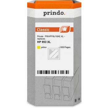 Prindo Tintenpatrone (Classic) gelb HC (PRIHPF6U18AE) ersetzt 953XL