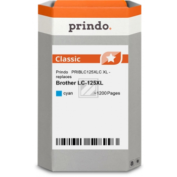 Prindo Tintenpatrone (Classic) cyan HC (PRIBLC125XLC) ersetzt LC-125XLC