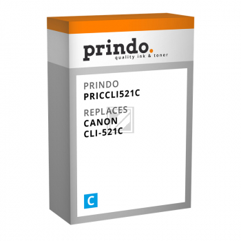 Prindo Tintenpatrone cyan (PRICCLI521C) ersetzt CLI-521C