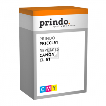 Prindo Tintenpatrone cyan/magenta/gelb HC (PRICCL51) ersetzt CL-51