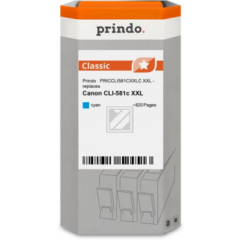Prindo Tintenpatrone (Classic) cyan (PRICCLI581CXXLC)
