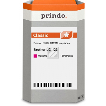 Prindo Tintenpatrone (Classic) magenta (PRIBLC123M) ersetzt LC-123M