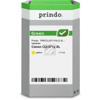 Prindo Tintenpatrone (Green) gelb HC (PRICCLI571YXLG) ersetzt CLI-571XLY