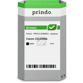 Prindo Tintenpatrone (Green) schwarz (PRICCLI526BKG) ersetzt CLI-526BK