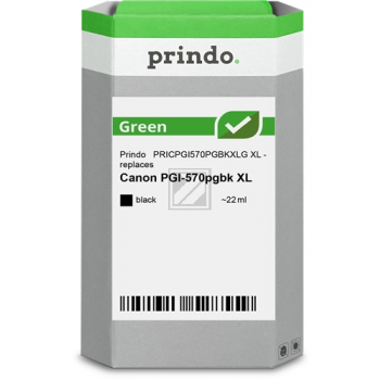 Prindo Tintenpatrone (Green) schwarz HC (PRICPGI570PGBKXLG) ersetzt PGI-570XLPGBK