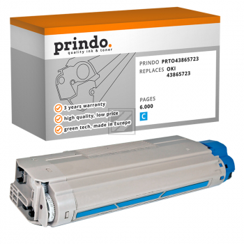 Prindo Toner-Kit cyan (PRTO43865723) ersetzt 43865723