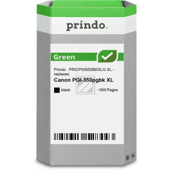 Prindo Tintenpatrone (Green) schwarz (PRICPGI550BKXLG) ersetzt PGI-550PGBKXL