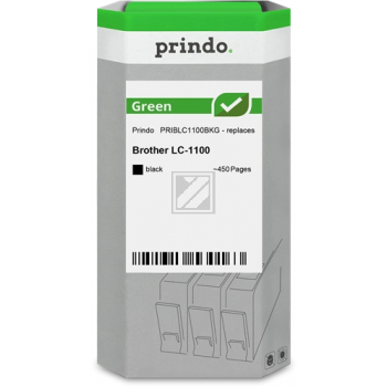 Prindo Tintenpatrone (Green) schwarz (PRIBLC1100BKG) ersetzt LC-1100BK