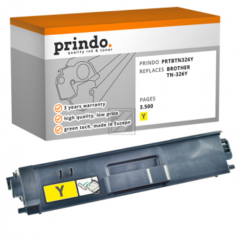 Prindo Toner-Kartusche gelb HC (PRTBTN326Y) ersetzt TN-326Y