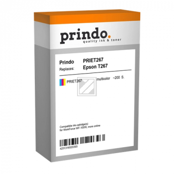 Prindo Tintenpatrone cyan/magenta/gelb (PRIET267) ersetzt T2670