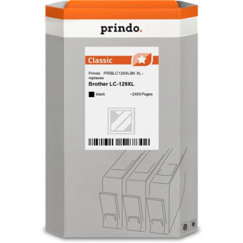 Prindo Tintenpatrone (Classic) schwarz HC (PRIBLC129XLBK) ersetzt LC-129XLBK