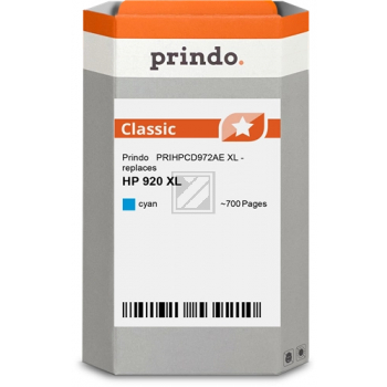 Prindo Tintenpatrone (Classic) cyan HC (PRIHPCD972AE) ersetzt 920XL