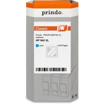 Prindo Tintenpatrone (Classic) cyan HC (PRIHPC4907AE) ersetzt 940XL