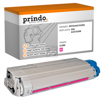 Prindo Toner-Kit magenta (PRTO44315306) ersetzt 44315306