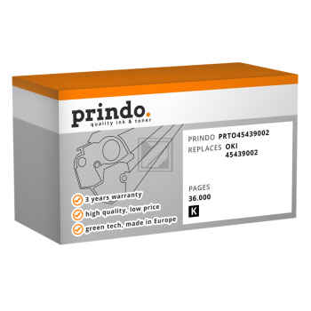 Prindo Toner-Kartusche schwarz HC (PRTO45439002) ersetzt 45439002