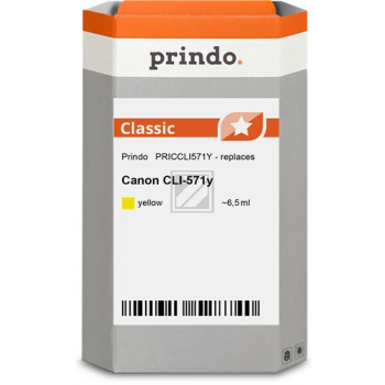 Prindo Tintenpatrone (Classic) gelb (PRICCLI571Y) ersetzt CLI-571Y