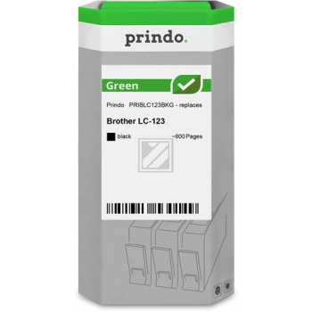 Prindo Tintenpatrone (Green) schwarz (PRIBLC123BKG) ersetzt LC-123BK