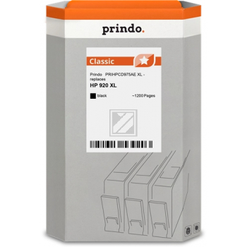 Prindo Tintenpatrone (Classic) schwarz HC (PRIHPCD975AE) ersetzt 920XL