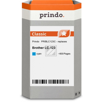 Prindo Tintenpatrone (Classic) cyan (PRIBLC123C) ersetzt LC-123C
