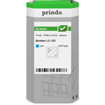 Prindo Tintenpatrone (Green) cyan (PRIBLC123CG) ersetzt LC-123C
