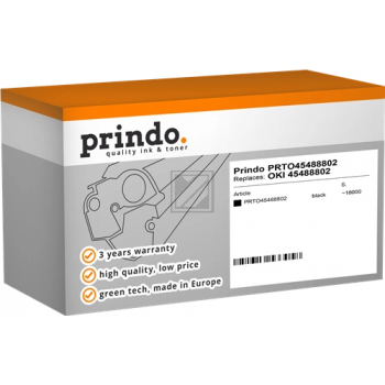 Prindo Toner-Kartusche schwarz (PRTO45488802) ersetzt 45488802, 45488801