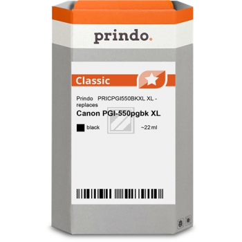Prindo Tintenpatrone (Classic) schwarz (PRICPGI550BKXL) ersetzt PGI-550PGBKXL