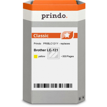 Prindo Tintenpatrone (Classic) gelb (PRIBLC121Y) ersetzt LC-121Y